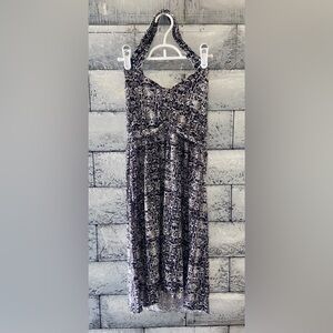 BB Collection Halter Dress Black/White Snakeskin Print Small
